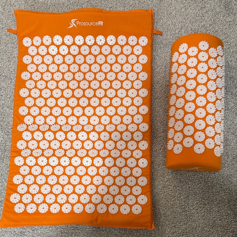 Orange Acupressure Mat and Pillow Set